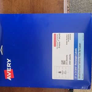 Avery weatherproof/waterproof  labels rectangle